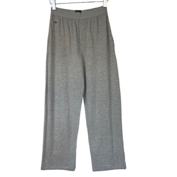 LACOSTE Sleepwear Pants Piqué Knit Straight Elastic Waist Pockets Loungewear SM - Picture 1 of 11